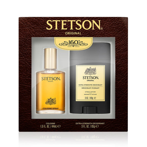 Stetson Original - Personal Care Kit- Cologne & Extra Strength Deodorant for Men - Classic, Woody and Masculine Aroma with Fragrance Notes of Citrus, Patchouli, and Tonka Bean -K10-0565
