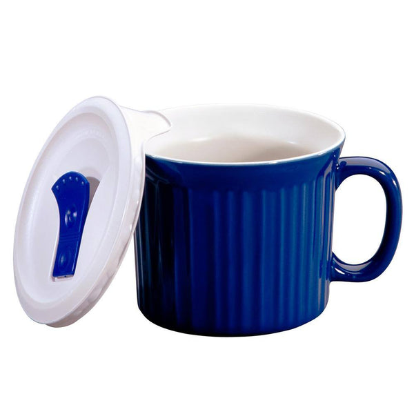 French White 20-Oz Blueberry Mug with Lid -F10-0143