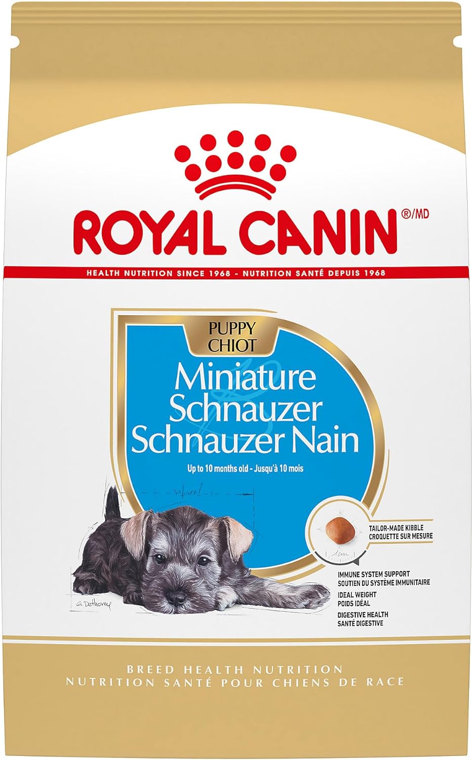 Royal Canin Breed Health Nutrition Miniature Schnauzer Puppy Dry Dog Food, 2.5 lb Bag - K13 - 622