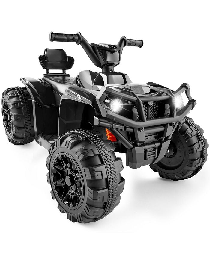 Best Choice Products 12V Kids Ride-On ATV Quad w/ Bluetooth, 2.4mph Max, Treaded Tires, LED Lights, Radio - Black - NO SIZE - G9 - 1032