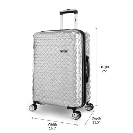 IFLY - Spectre Versus Clear Silver Hardside Luggage 24 Inch Checked Luggage -K11-0572