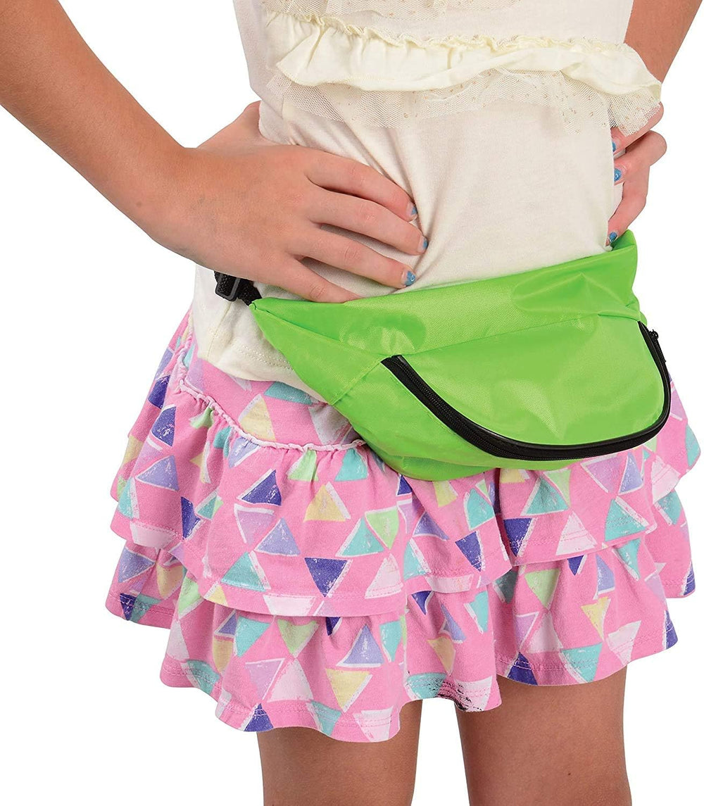 U.S. Toy Assorted Neon Color Adjustable Fanny Packs (12) - G14 - 295