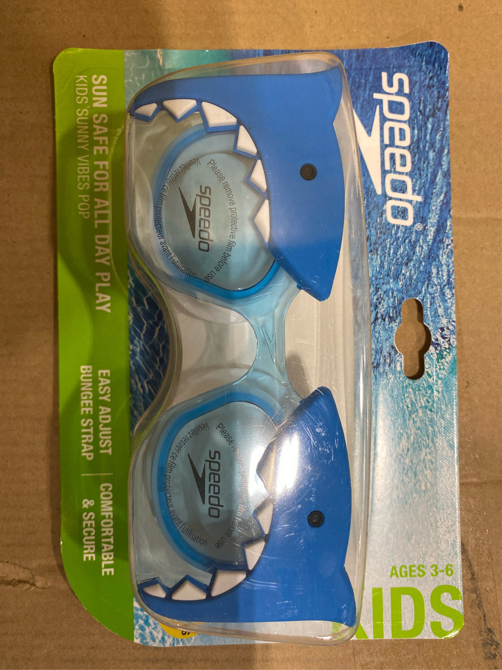 Speedo Kids' Sunny Vibes Swim Goggles - Shark - C6 - 1283