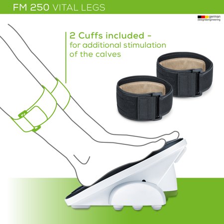 Beurer Vital Legs EMS Booster for Circulation on Feet & Calves, Reduces Swelling & Cramps, FM250 - C2 - 510