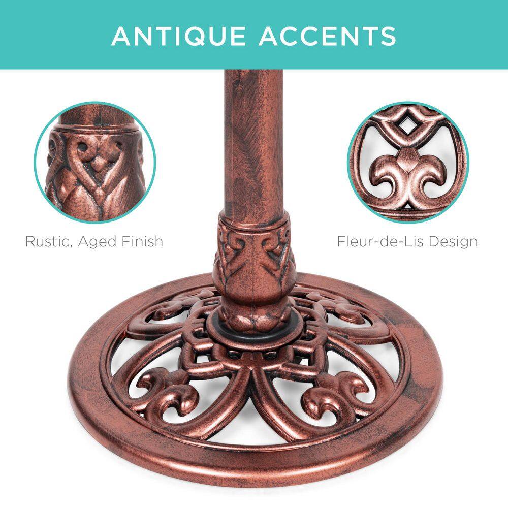Rustic Apricot Birdbath - K1 - 341