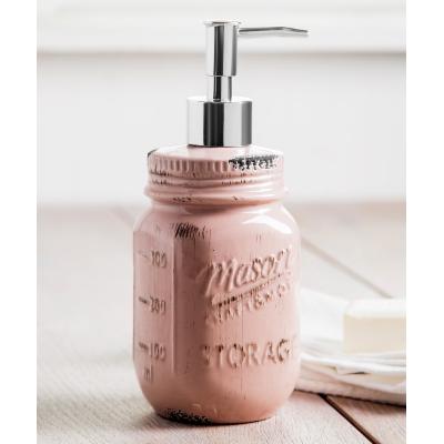 Home Essentials and Beyond Soap Dispensers - Blush 8" H Mason Jar Lotion Pump -K6-0055