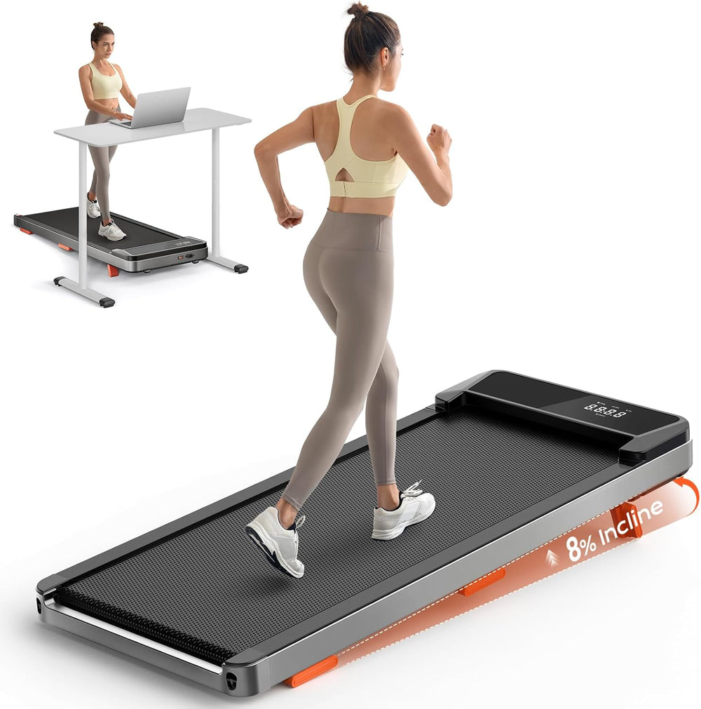 Walking Pad Treadmill w/ Incline & Remote – B19 Appears New