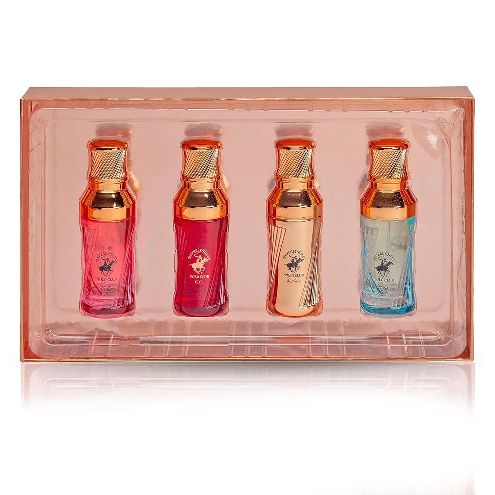Beverly Hills Polo Club BHPC Perfume Gift Set for Women | 4 Piece Eau de Parfum Sexy, Sexy Blue, Hot, Embrace Fragrances -F5-0025