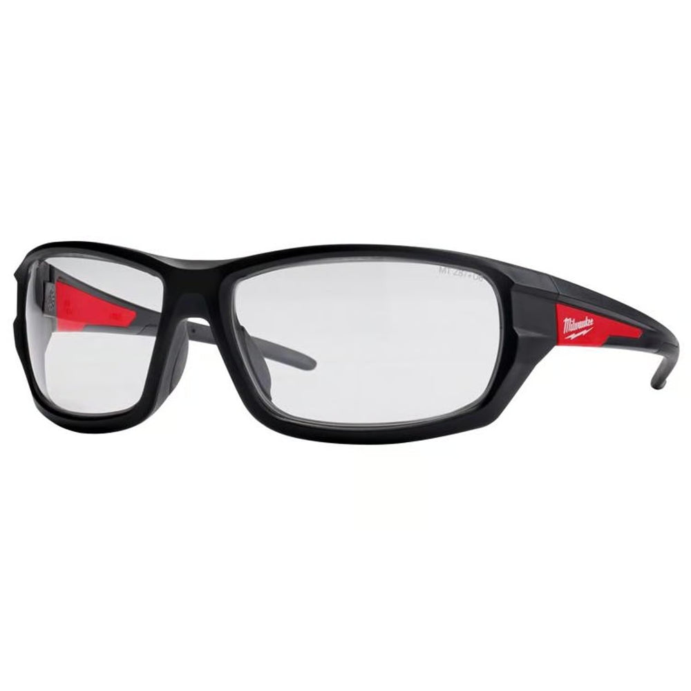 Milwaukee Anti-Fog Performance Safety Glasses Clear Lens Black/Red Frame 1 pc M189