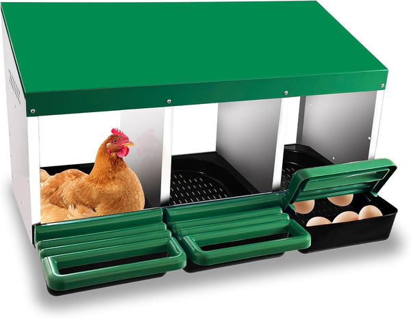 3-Compartment Chicken Nesting Box – C2 Appears New
