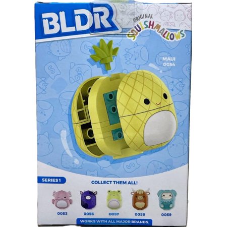 BLDR Squishmallows Squishbrik Series 1 Figure Pack Maui the Pineapple -K10-0562