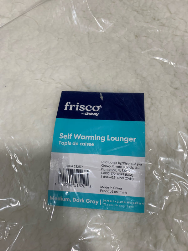 Frisco Self Warming Pillow Rectangular Pet Bed, Gray, 30 -L13-0612
