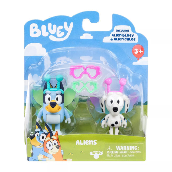 Bluey Aliens Alien Bluey and Alien Chloe Figure Set - C3 - 322