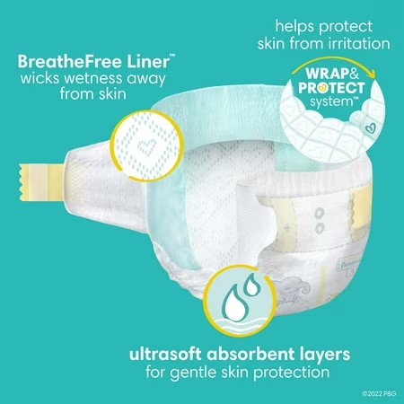 Pampers Swaddlers Baby Diapers Size 2, 29 Count - B9 - 1524
