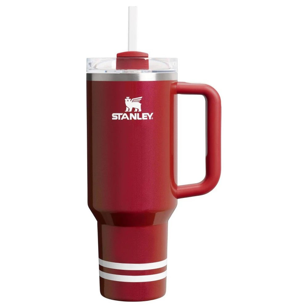 Stanley 40 Oz Stainless Steel H2.0 Flowstate Quencher Tumbler Heritage Red Shimmer 1005