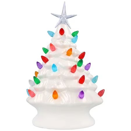 Festive Voice Light-Up Ceramic Tree - 451