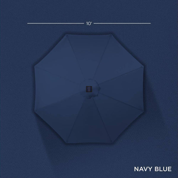 10 ft. Market Solar Tilt Patio Umbrella in Navy Blue - E8 - 1037