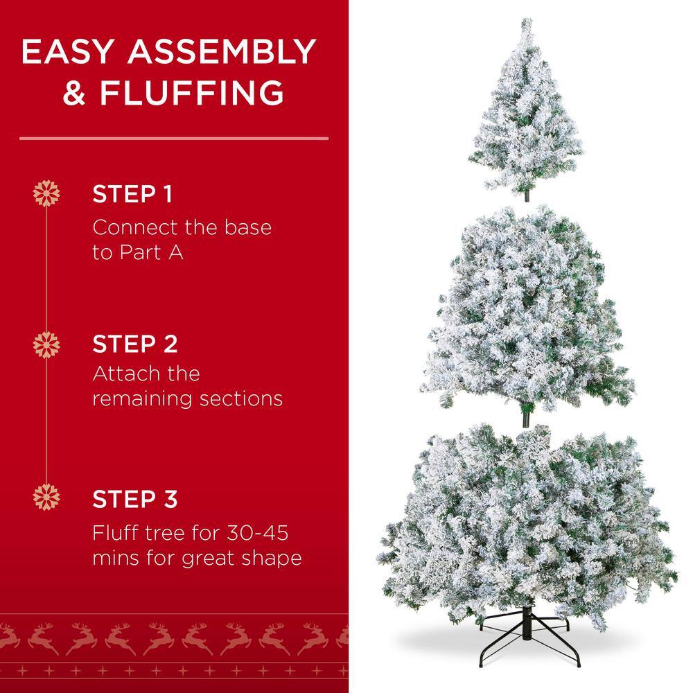 6 ft. Flocked Artificial Christmas Tree 1877