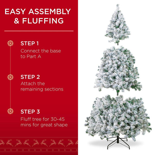 6 ft. Flocked Artificial Christmas Tree 1877