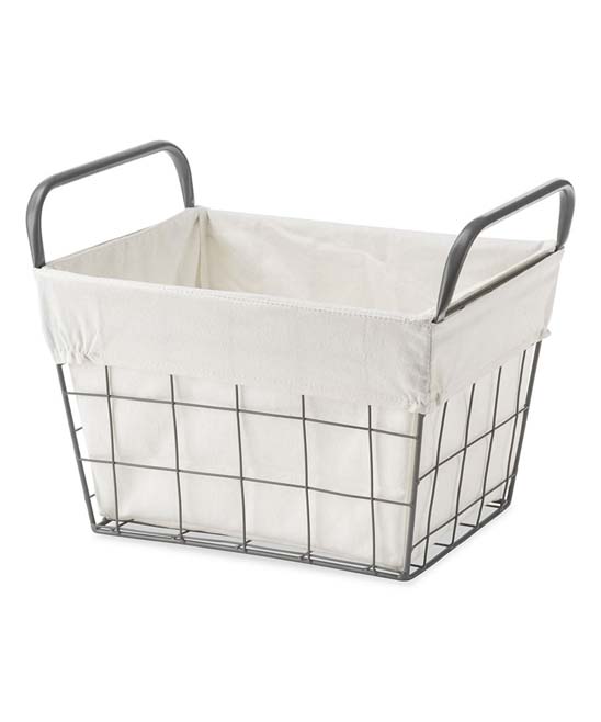 Whitmor Wire Baskets - White Lined Wire Basket - C12 - 506