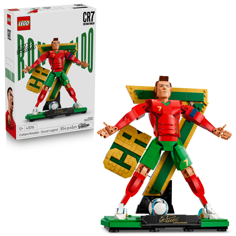 LEGO Editions Cristiano Ronaldo   Soccer Legend - Building Set for Boys & Girls, Ages 12+ - Collectible Soccer Gift with Plaque - Kids Bedroom or Shelf Decor - 43016
