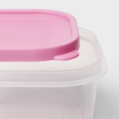 16pc (set of 8) Plastic Food Storage Container Set Pink - Room Essentials  1168b