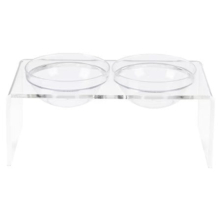 PETMAKER Elevated Dog and Cat Bowls Set - 7.1in Tall Acrylic Dog Bowl Stand - J12 - 620