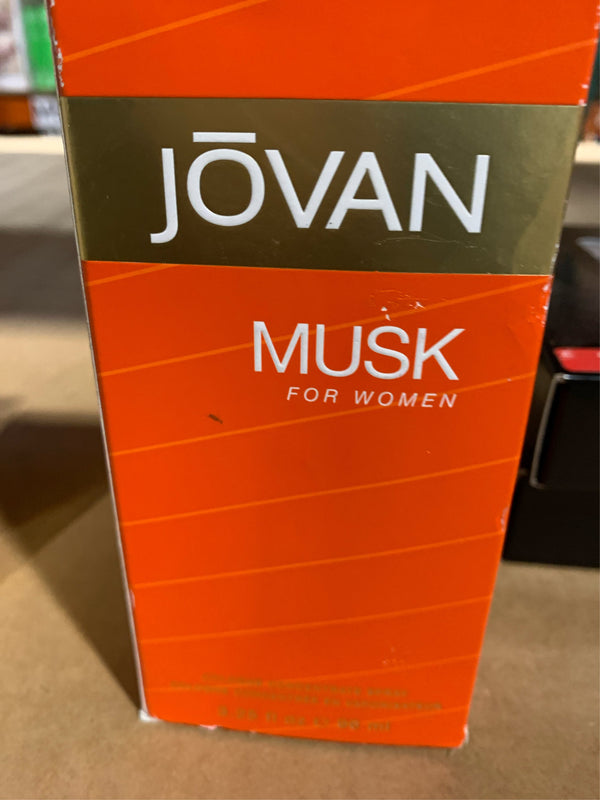 Jovan Musk By Jovan Women Musk, Jasmine, Neroli, Bergamot Cologne Concentrated Spray 3.25 Oz -G6-0072