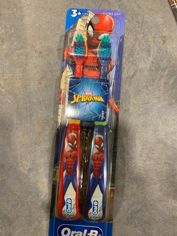 (Pack of 3) Oral-B Kid's Manual Toothbrush featuring Marvel's Spider-Man Soft Bristles for Children and Toddlers - 2ct (Graphics may vary) - C5 - 354 -C6-1138 -C6-1139 -C7-1150 -C6-1151 -C6-1152