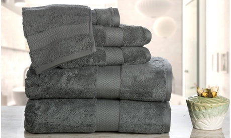 Navy Blue AeroSoft Zero-Twist Combed Cotton Six-Piece Towel Set - B11 - 597