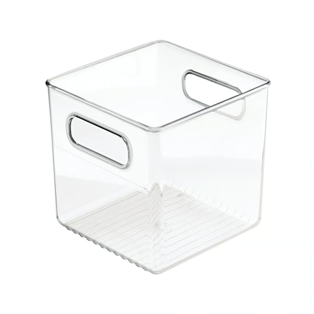 iDesign Linus Clear Storage Bin with Handles 6 in. H X 6 in. W - L10 - 535