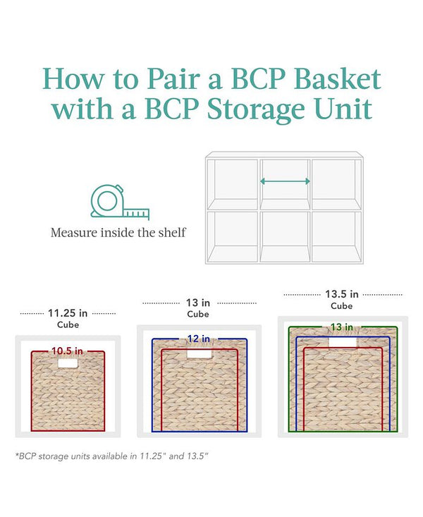 Best Choice Products 10.5x10.5in Hyacinth Storage Baskets, Set of 5 Multipurpose Collapsible Organizers - White - No Size -E3-1957