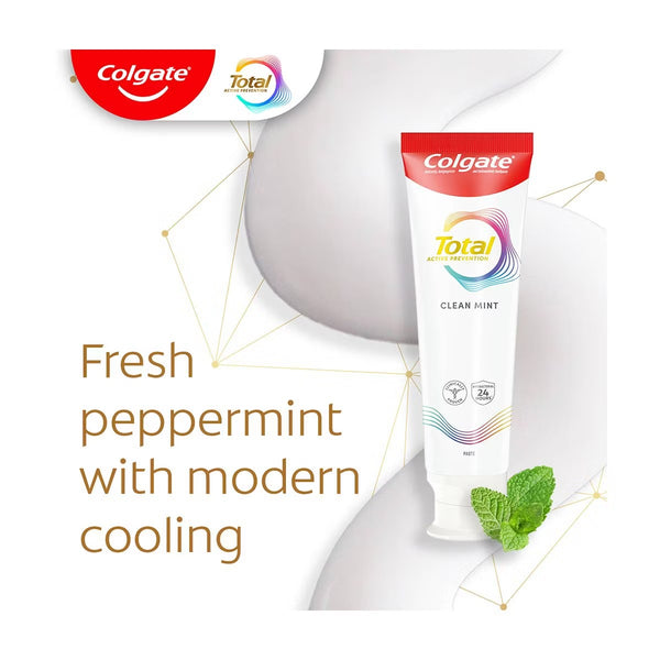 Colgate Total Active Prevention Clean Mint Toothpaste, 5.1 oz, 2 pk - B11 - 605