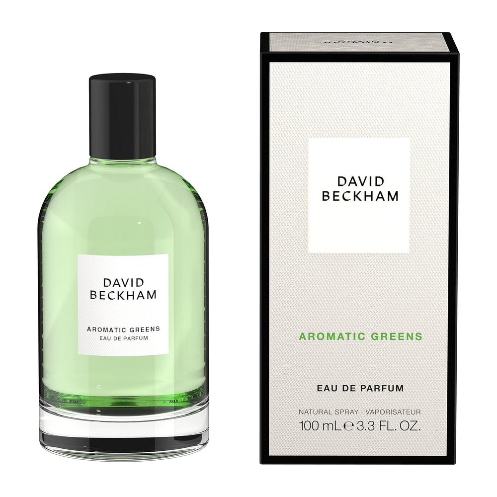David Beckham Aromatic Greens Eau de Parfum 3.3 fl oz (Pack of 1), Notes of Lemon, Green Apple, and Cedarwood, Men's Fragrance, Long Lasting, Everyday Fragrance, Travel Size -K10-0567
