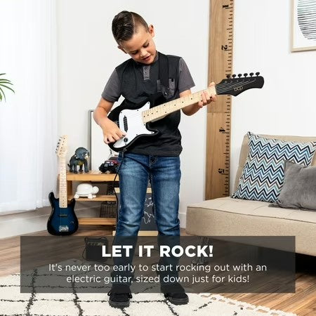 Best Choice Products Walmart Exclusive 30in Kids Electric Guitar Beginner Starter Kit w/ 5W Amplifier, Strap, Case - Walmart Black - A5 - 1430