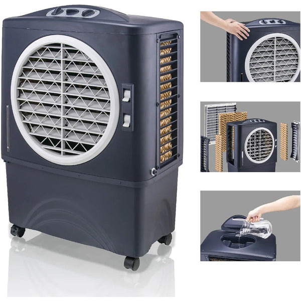 Untested - Honeywell 1062-CFM 3-Speed Indoor/Outdoor Portable Evaporative Cooler for 610-sq ft - H5 - 5