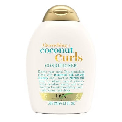 OGX Quenching+ Coconut Curls Conditioner with Coconut Oil, Citrus Oil & Honey - 13 fl oz - G12 - 1118
