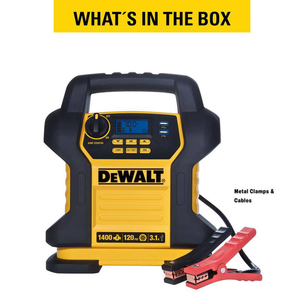 1400 Peak Amp Portable Car Jump Starter with Digital Compressor -C7-1183