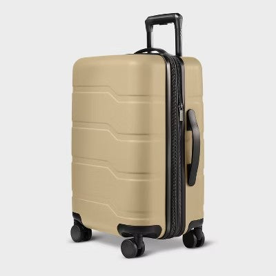 Hardside Carry On Spinner Suitcase Beige - Open Story 349