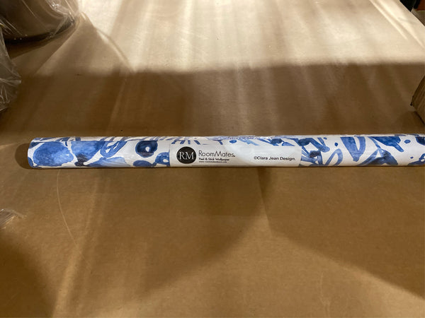 RoomMates 28.18-sq ft Blue Vinyl Novelty Self-adhesive Peel and Stick Wallpaper - G12 - 269