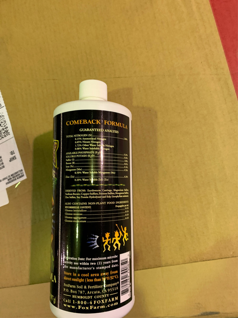 FoxFarm BushDoctor Bommerang Organic Liquid Comeback Formula Plant Food 1 qt - C4-0337 -C4-0340