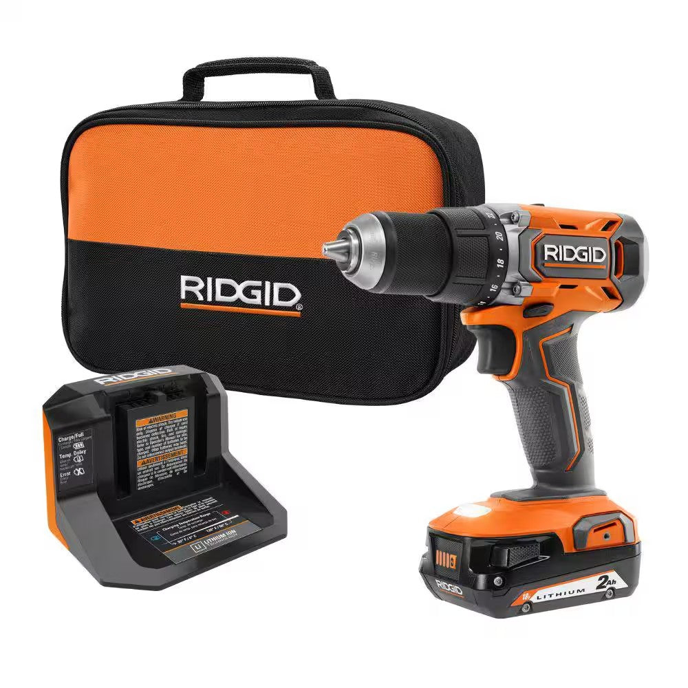 18V Cordless 1/2 in. Drill/Driver Kit with 2.0 Ah Battery and Charger - K276 - Tested and working