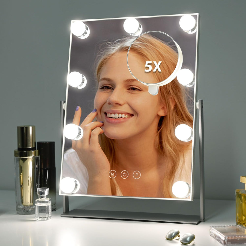 Lighted Vanity Makeup Mirror, Rechargeable — F75