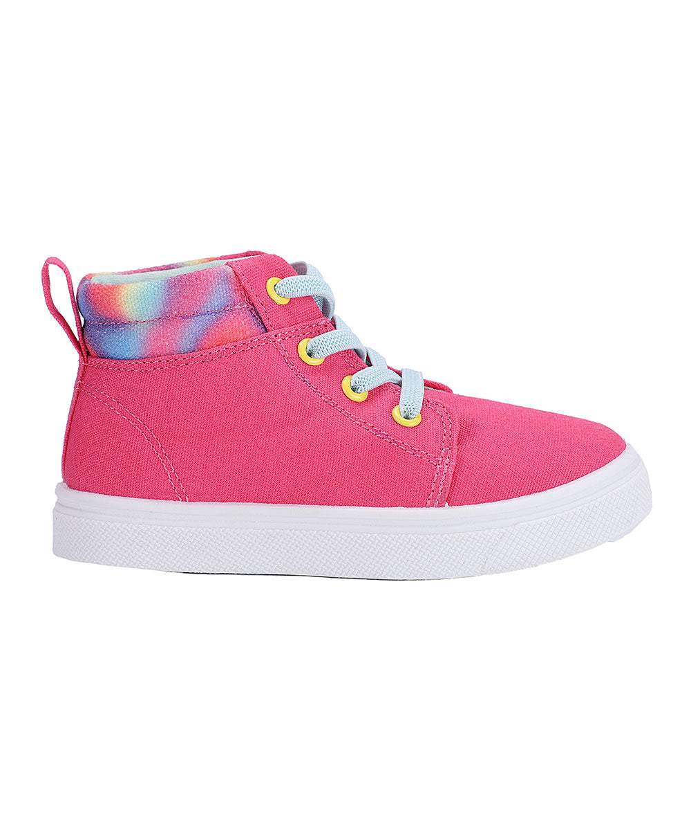 Oomphies Girls' Sneakers - Hot Pink Multicolor Sam Hi-Top Sneaker - Girls Size 10C - B12 - 611