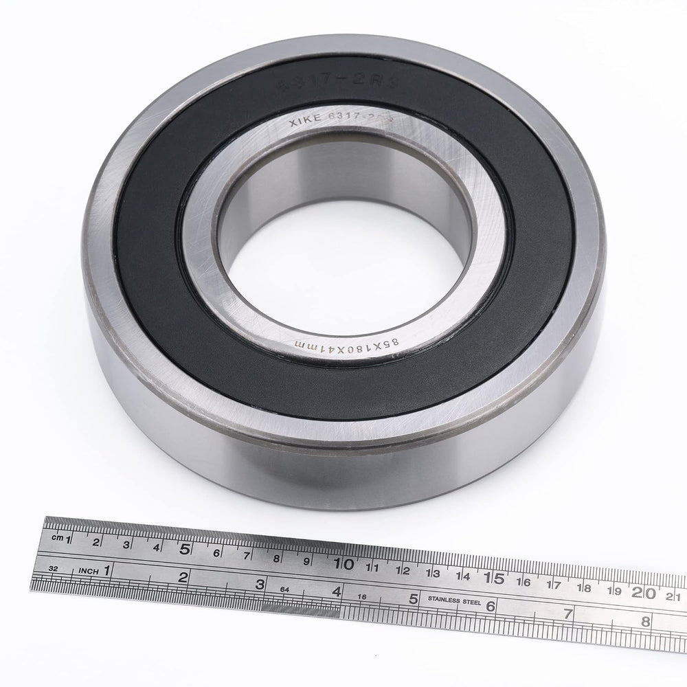 XiKe 1pcs 6317-2RS Deep Groove Ball Bearings with Rubber Seals on Both Sides,ID85 x OD180 x Width 41mm,Used for Low-Power Electric Motors,Automobile and Tractor Gearboxes,General Machines,Tools, Etc -J14-0672