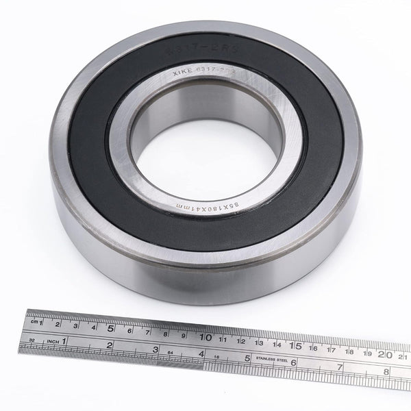 XiKe 1pcs 6317-2RS Deep Groove Ball Bearings with Rubber Seals on Both Sides,ID85 x OD180 x Width 41mm,Used for Low-Power Electric Motors,Automobile and Tractor Gearboxes,General Machines,Tools, Etc -J14-0672