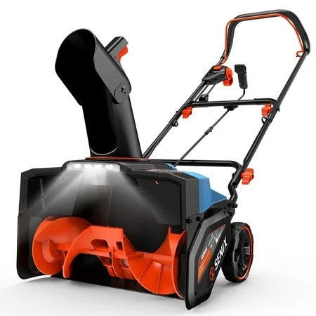 SENIX 21-Inch 15A Corded Electric Push Snow Blower,12-Inch Clearing Depth, 33FT Throw Distance, LED Lights, Foldable Handle 1589