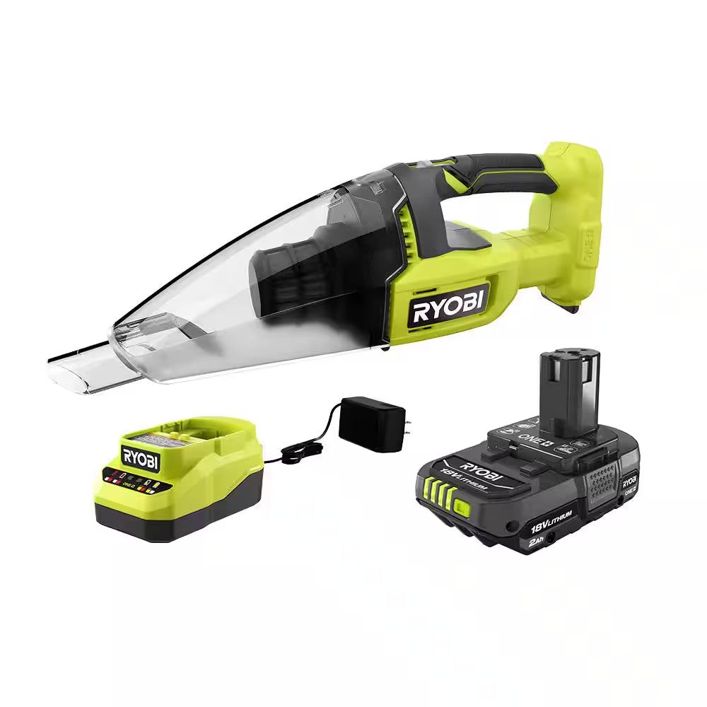 RYOBI ONE+ 18V Cordless Multi-Surface Handheld Vacuum Kit with 2.0 Ah Battery and Charger 1043