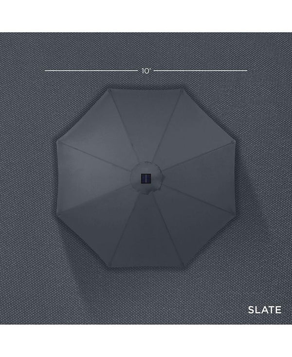 Best Choice Products 10ft Solar LED Lighted Patio Umbrella w/ Tilt Adjustment, UV-Resistant Fabric - Gray - F1 - 1982