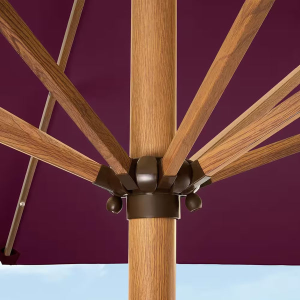9 ft. Steel Market Patio Umbrella in Burgundy - G7 - 106